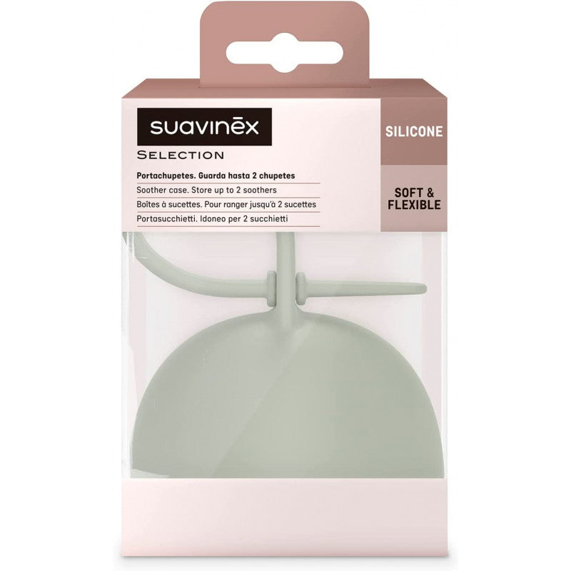 Suavinex - Seegrüner Silikon-Schnullerhalter