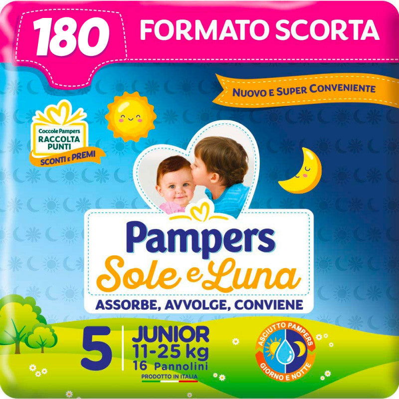 Pampers Sole e Luna Size 5 Diapers - Bulk Pack