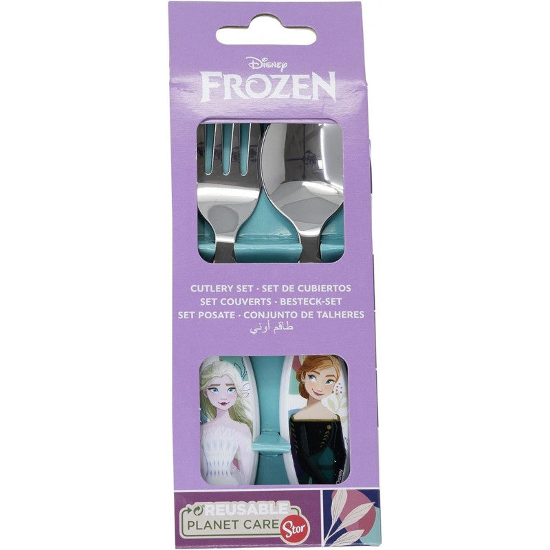 Set 2 posate in Acciaio Frozen