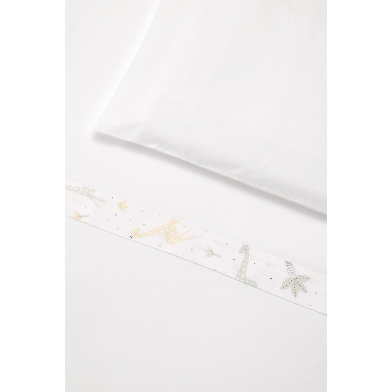 3-teiliges Bettlaken-Set für Kinderbett – Kollektion Giraffe Erbesi