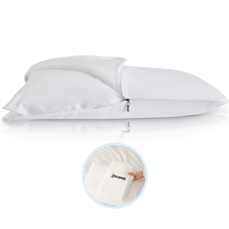 Almohada infantil con fundas antiasfixia.