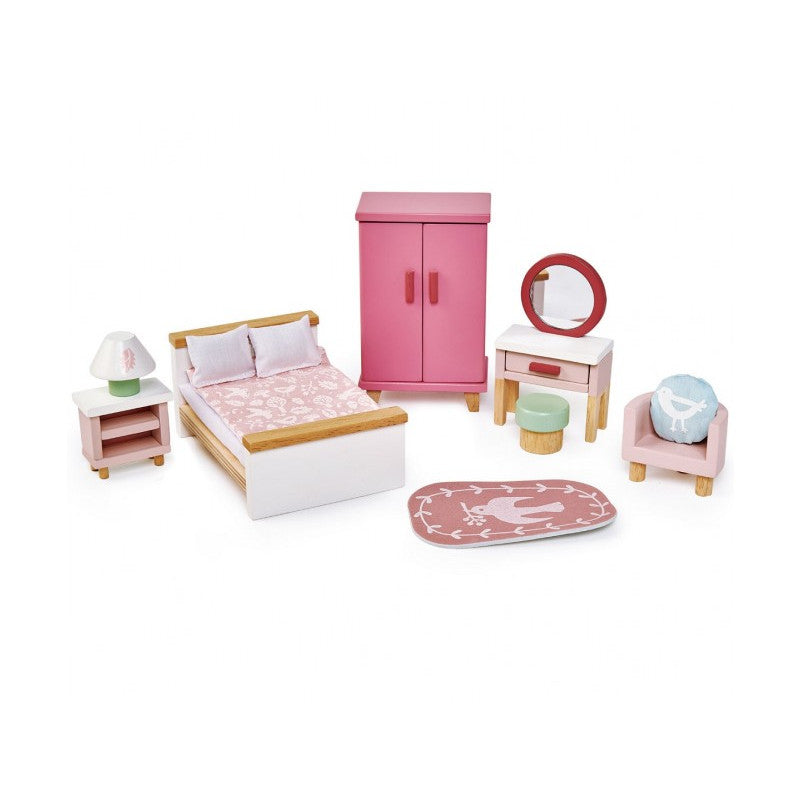 Juego de muebles para dormitorio de muñecas Tender Leaf Toys