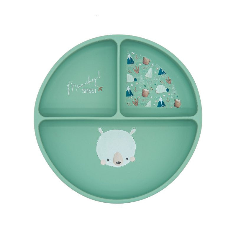 Teller mit Munchy Bear Silikon-Saugnapf