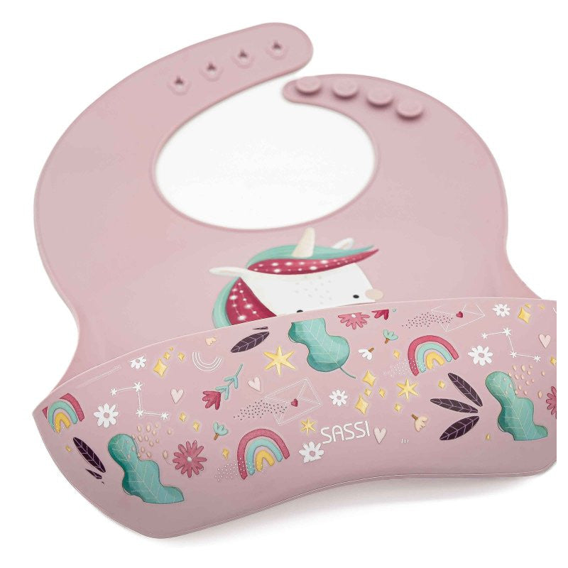 Glitzerndes Einhorn-Taschenlätzchen aus Silikon