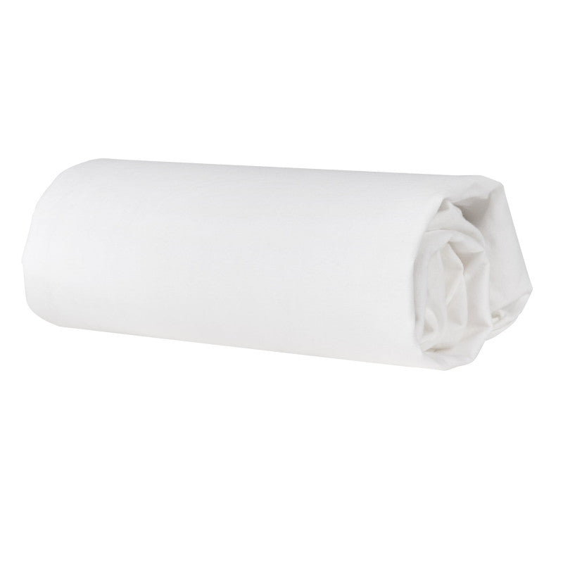 Sábana bajera de algodón para cuna - Blanco