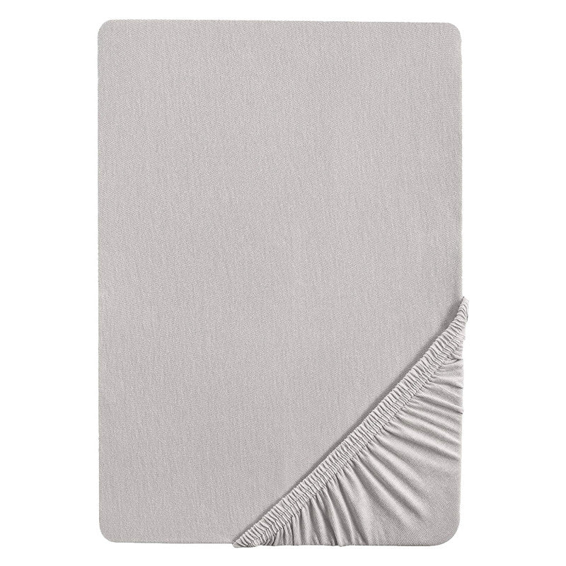 Sábana Bajera Ajustable de Algodón para Cuna - Gris