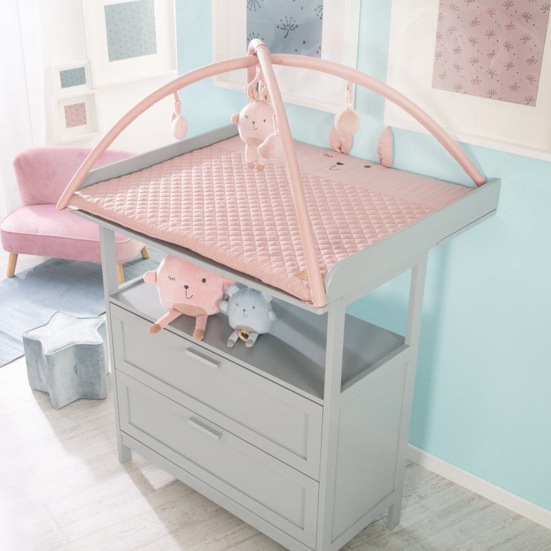 Alfombra de Juego roba Style con Arco de Juego y 5 Elementos - Rosa