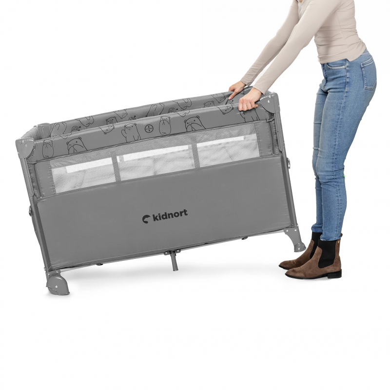Cunas de viaje Kidnort Naste Light Grey - 6