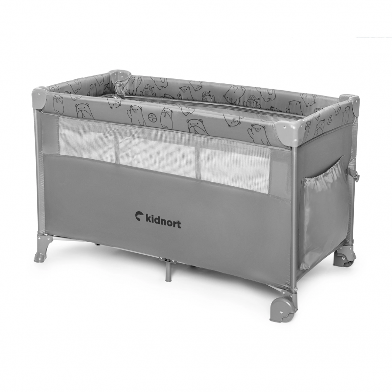 Cunas de viaje Kidnort Naste Light Grey