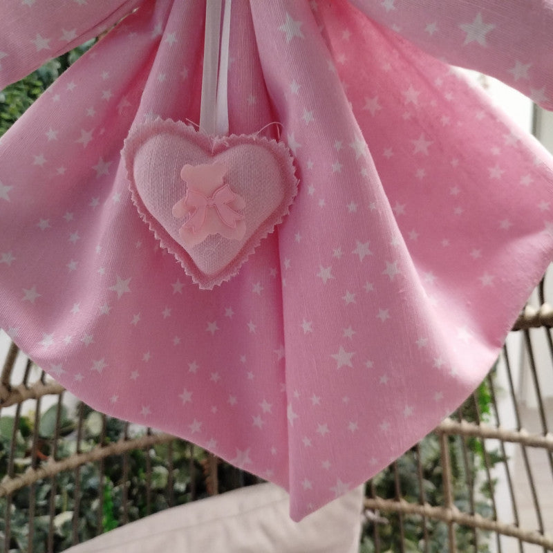 Fiocchi Nascita Artigianali Stella Rosa