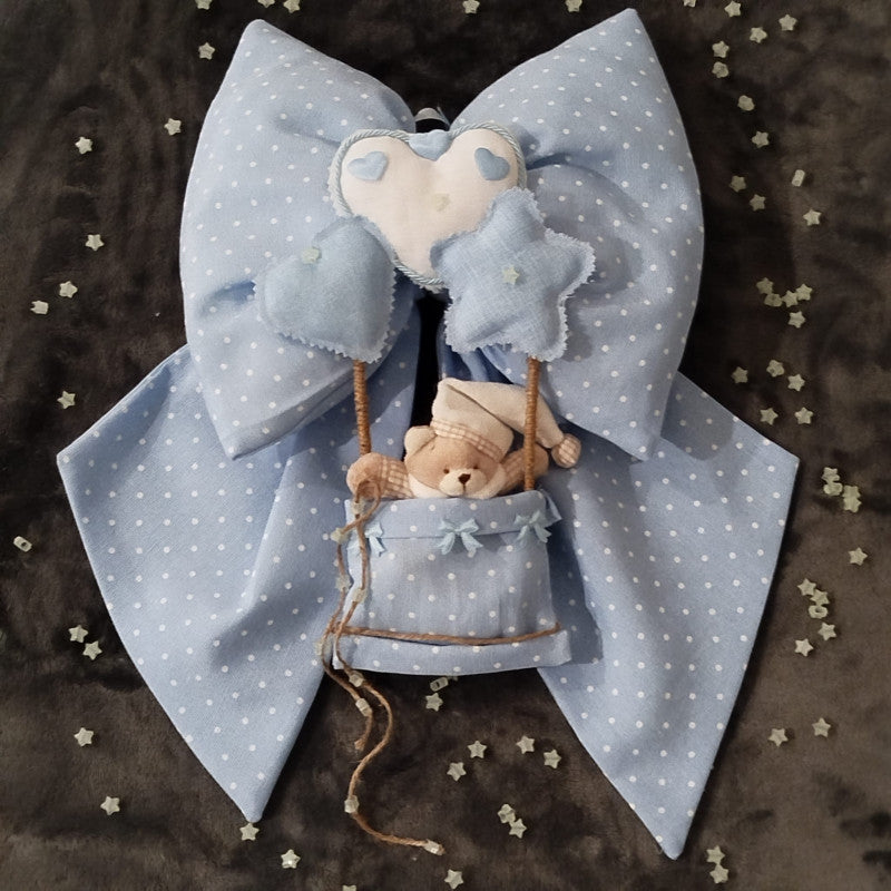 Fiocchi Nascita Artigianali Teddy Azzurro