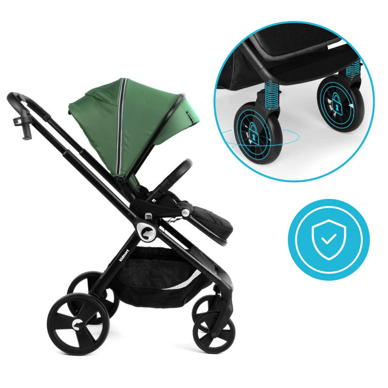 Lit bébé complet avec poussette 2 en 1 Isbjiorn Vert - 12