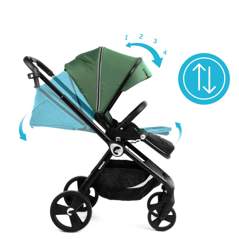 Lit bébé complet avec poussette 2 en 1 Isbjiorn Vert - 13