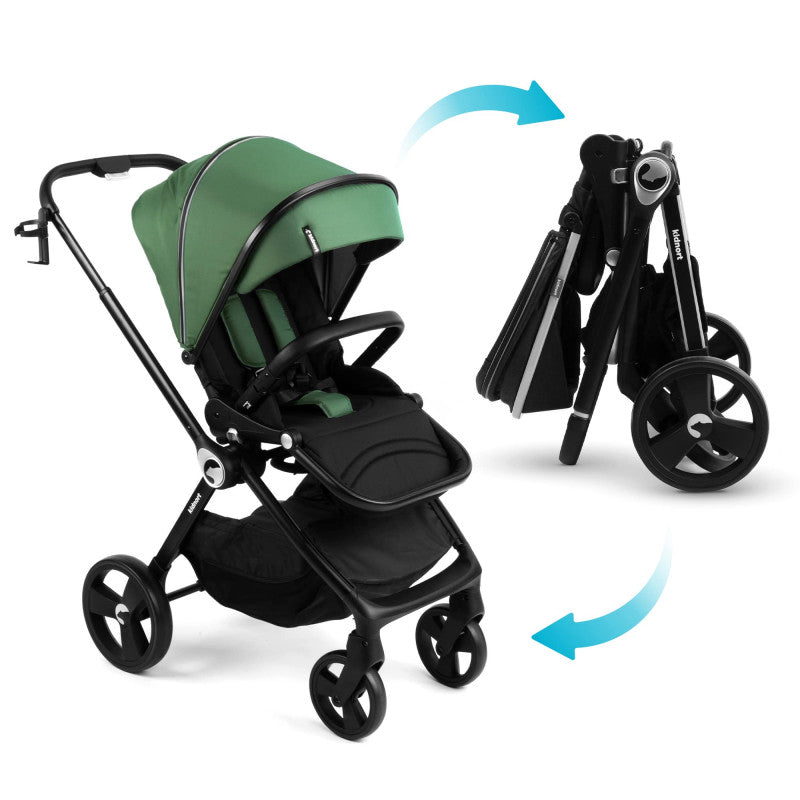 Lit bébé complet avec poussette 2 en 1 Isbjiorn Vert - 17