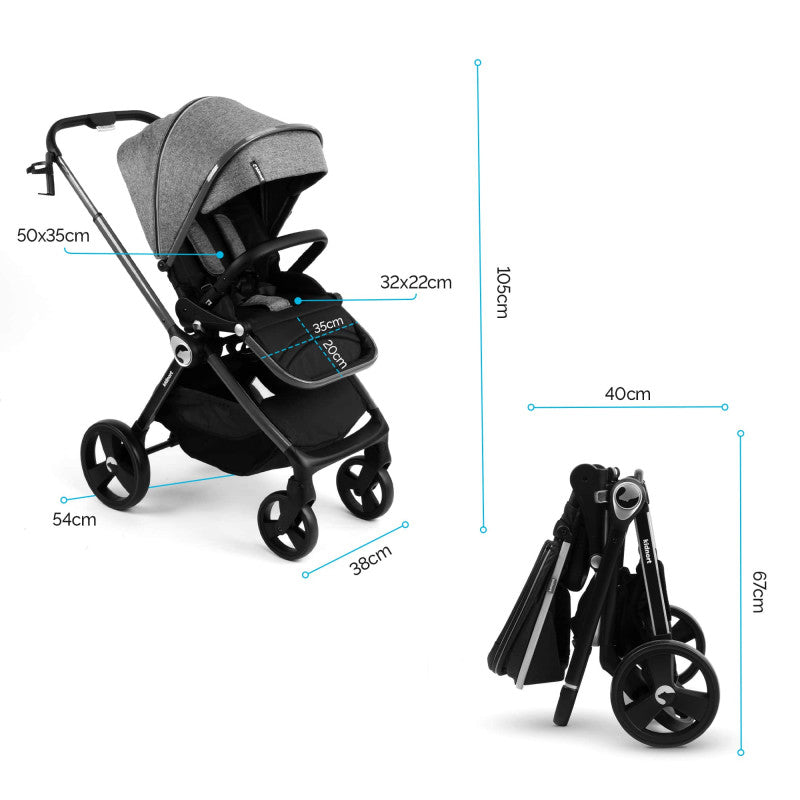 Lit bébé complet avec poussette 2 en 1 Isbjiorn Vert - 20