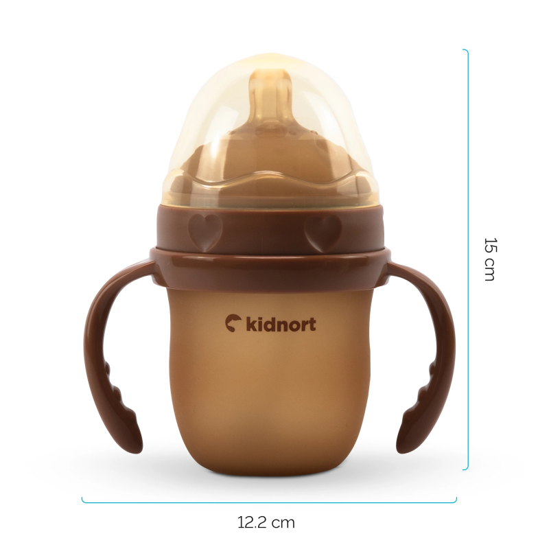 Biberon in silicone Medicale Medicale Eple 240 ml Brown