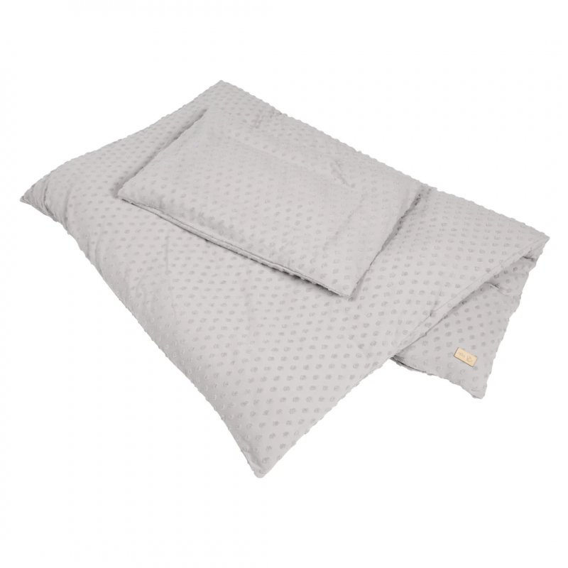 Set Para Cuna De Algodón Orgánico Gris