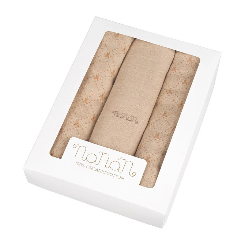 Set 3 mussole Nanan 80x80 cm