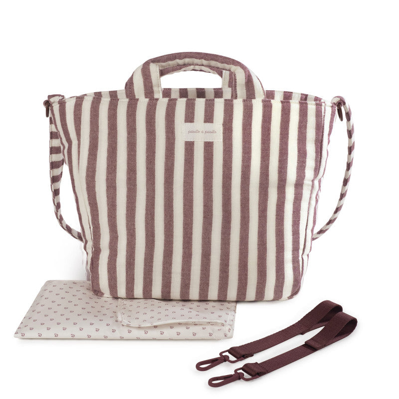 Bolsa Cambiador Pasito A Pasito Cherry Rayas