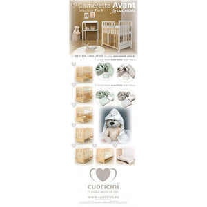 Lettino Evolutivo Avant Cuoricini Completo Naturale Bianco - 16