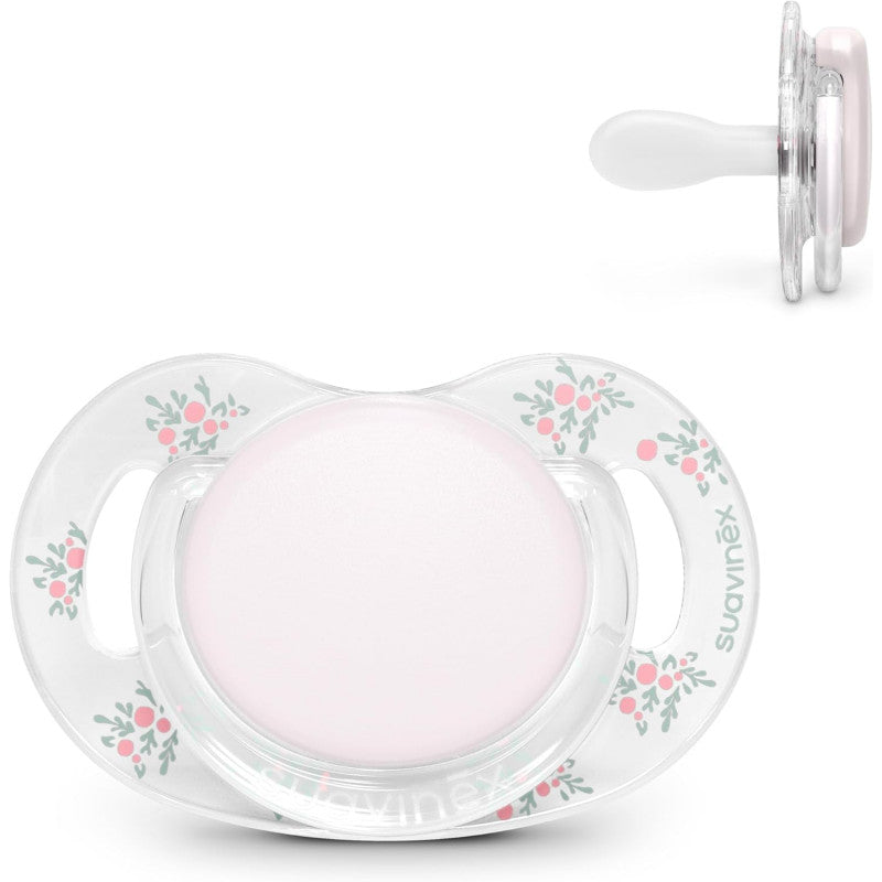 Suavinex Poetry Schnuller für Babys von 0-6 Monaten, Rosa