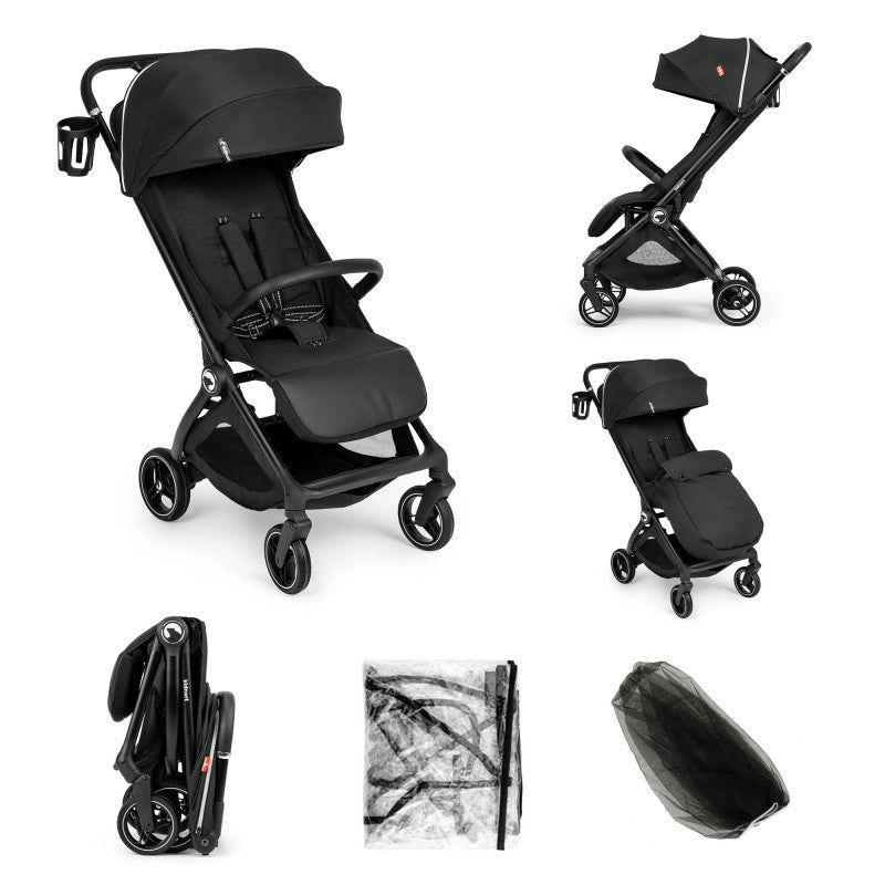 Sjøoter Kidnort Schwarzer Kinderwagen