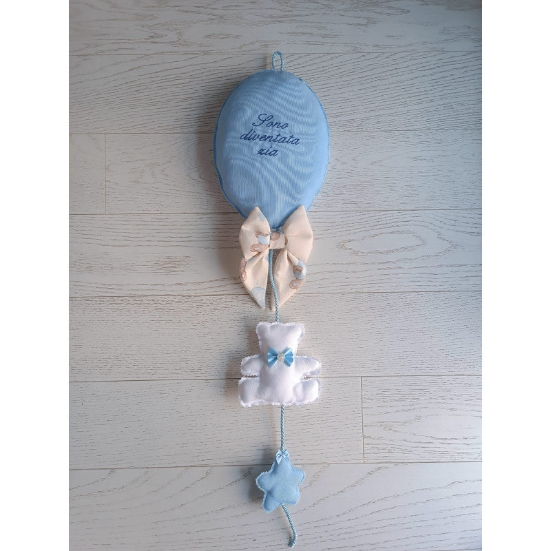 Handmade Light Blue Balloon Shaped Bow