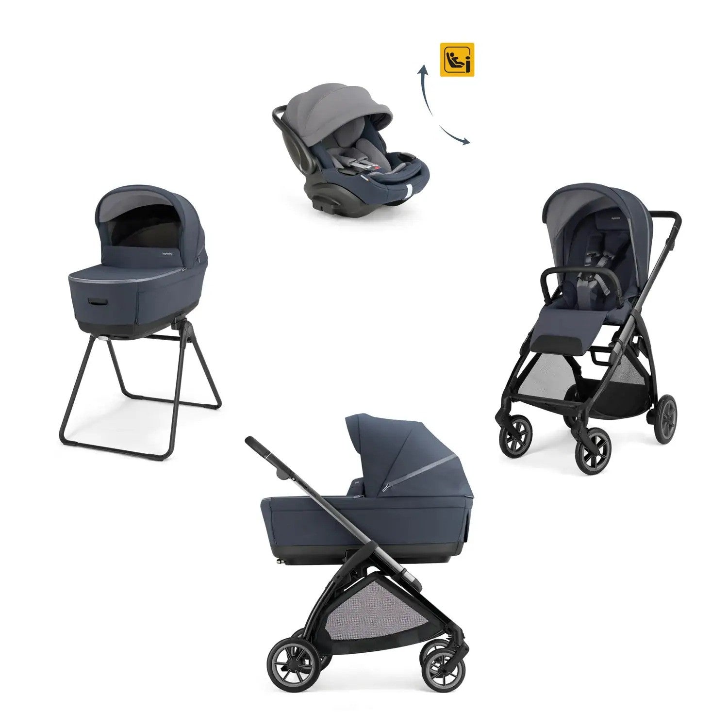 Inglesina Electa 2026 Trio Darwin Infant Recline Evo Rooftop Blue