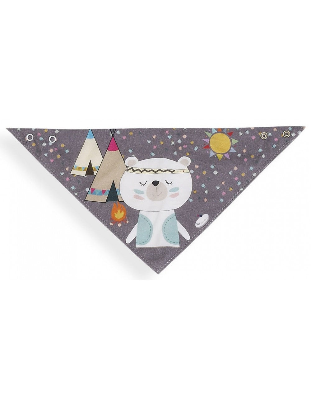 InterBaby Indian Grey Bandana Bib