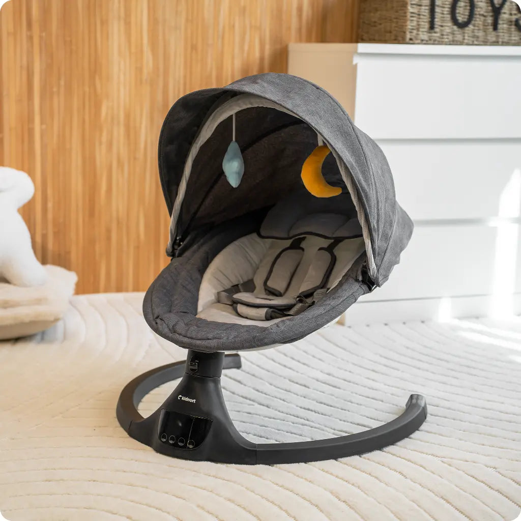 Babywippen Kidnort Svaie - Dark Grey