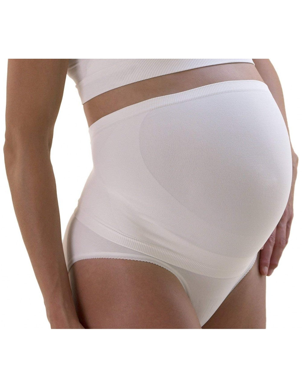 White Supportive Maternity Belt L