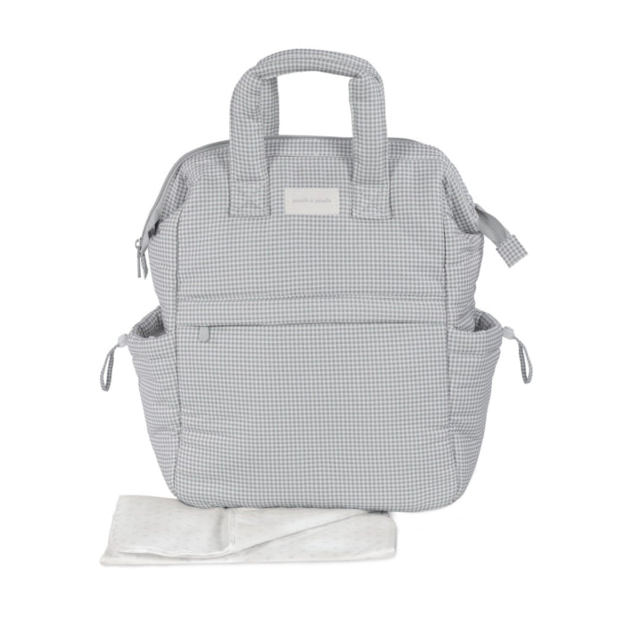 Little Bloom Grey Gingham Backpack
