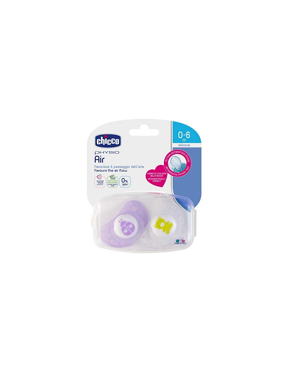 Chicco Physio Air Silicone 0-6 Ladybug