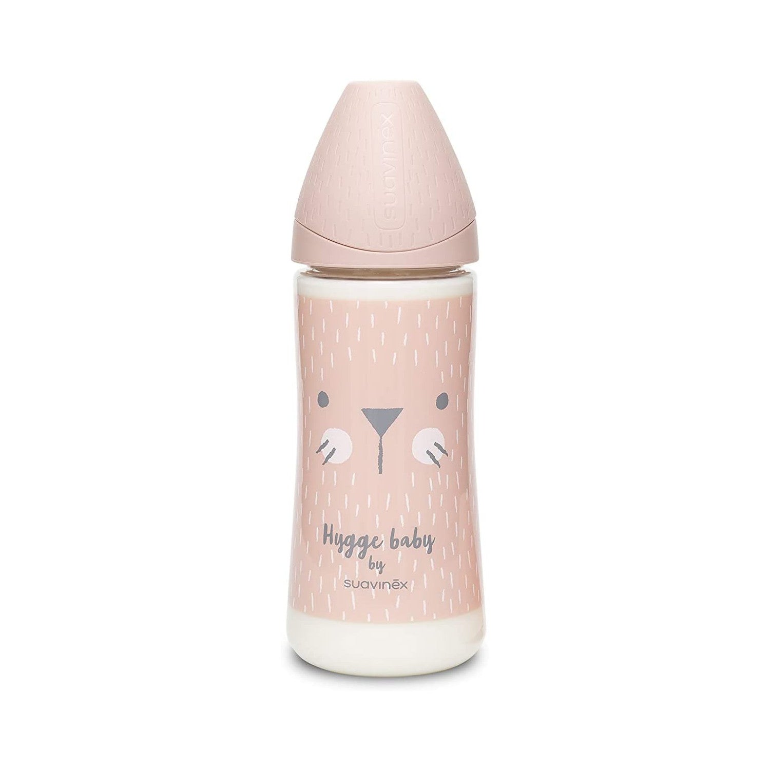 Biberón Hygge Baby Conejo Rosa - Flujo Denso 360 ml