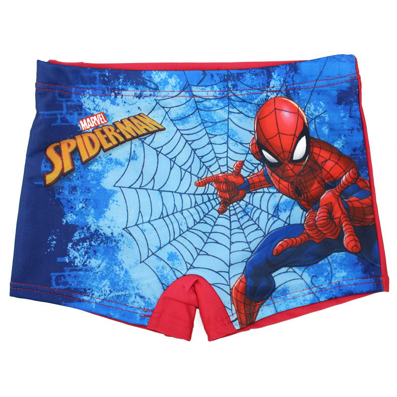 Spiderman Boxer Swim Trunks - Ages 7-8