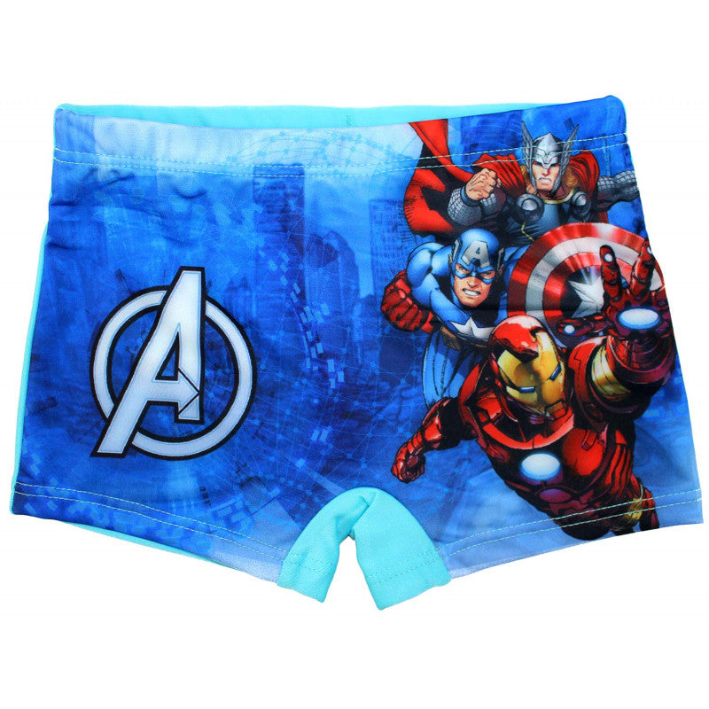 Avengers Light Blue Boxer Swim Trunks - 3/4 Years