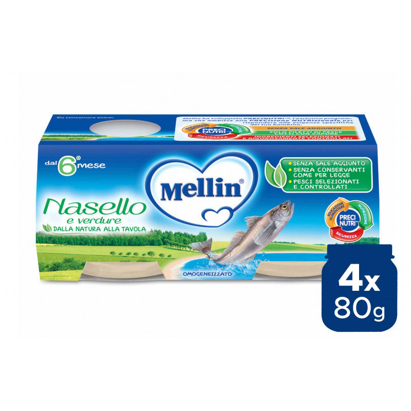 Pura de Merluza Mellin - 4 x 80 g