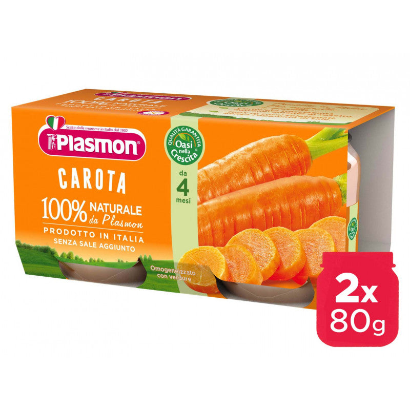 Plasmon Carrot Puree - 2 x 80 g