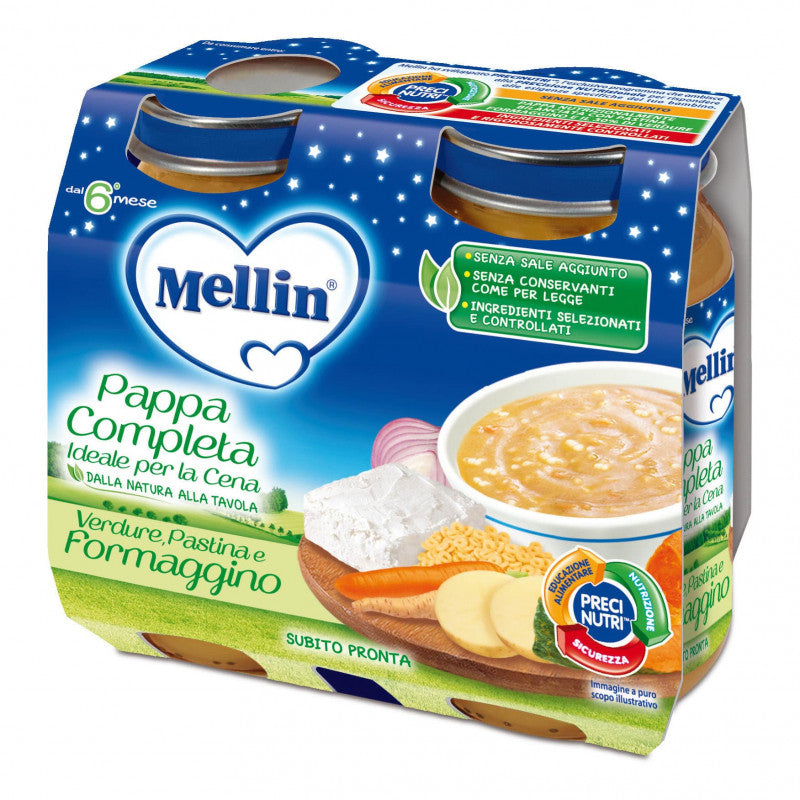 Comida Completa Mellin - Pasta, Verduras y Queso