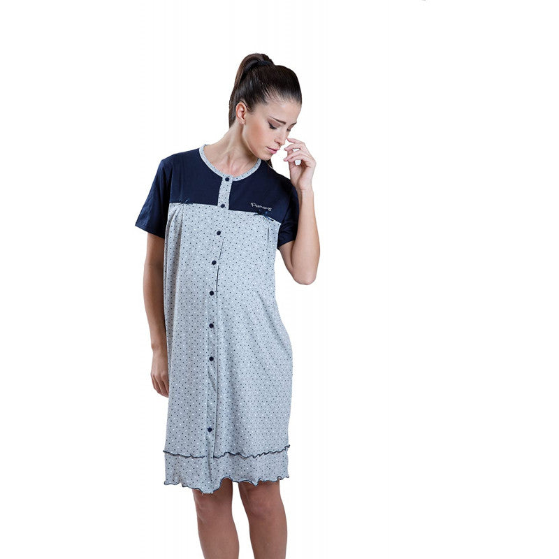 Two-Tone Nightgown Open Front