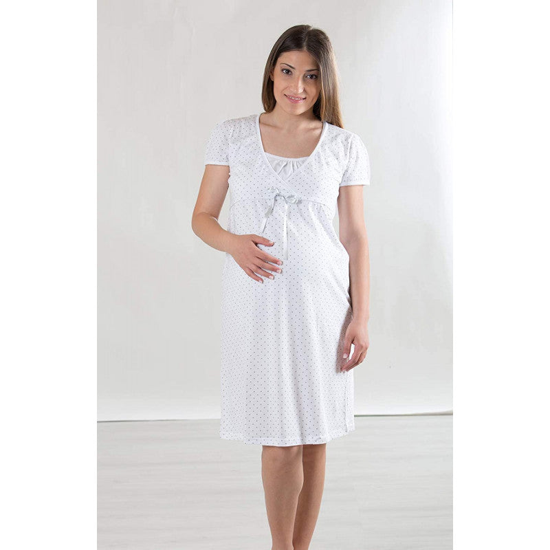 Camicia da Notte con Merletto Aperta Avanti - T7