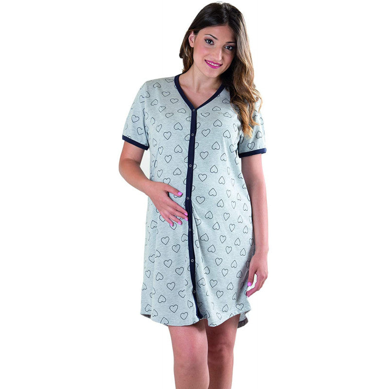 Grey Heart Nightgown