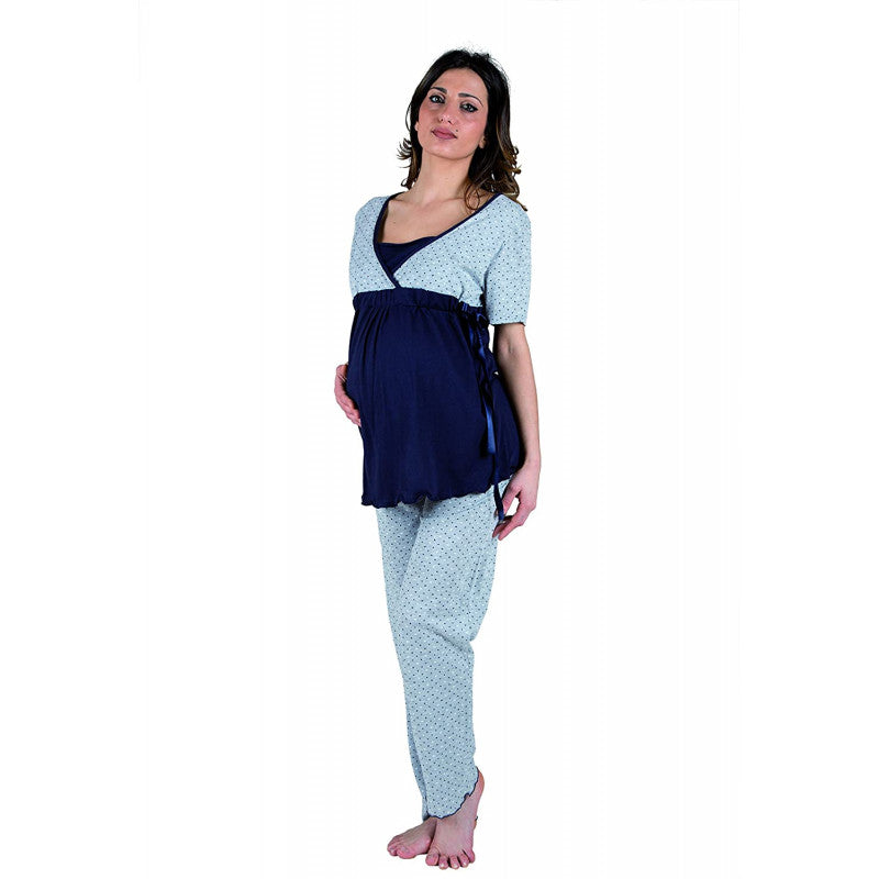 Pyjamas with Bow, Half Sleeve - T5