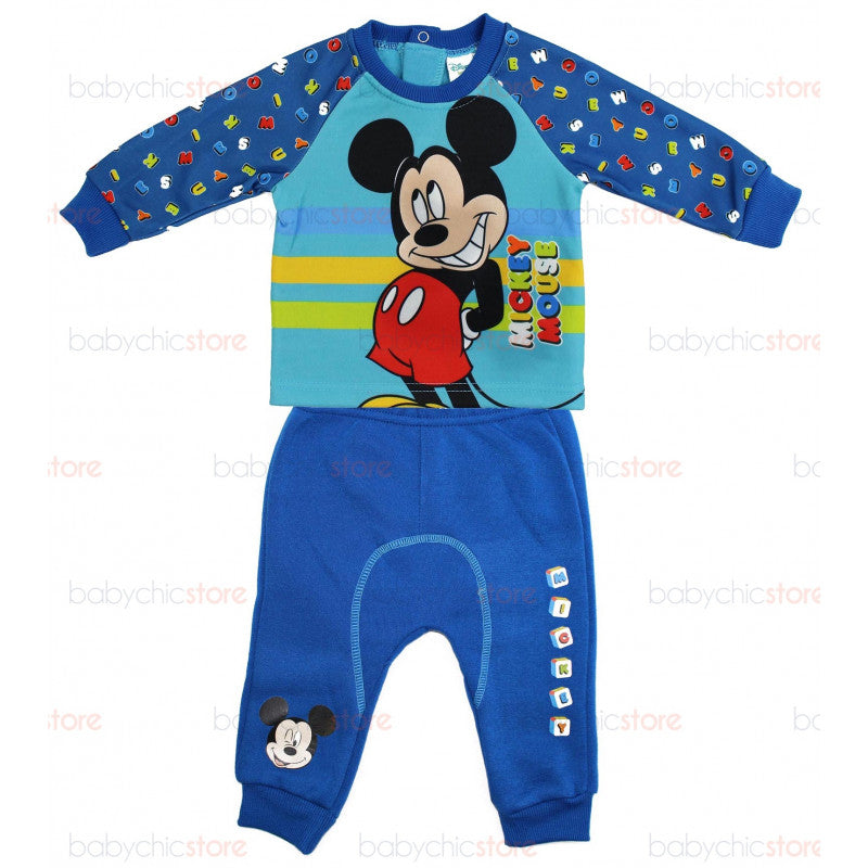 Mickey Mouse Blue Baby Grow - 23 Months