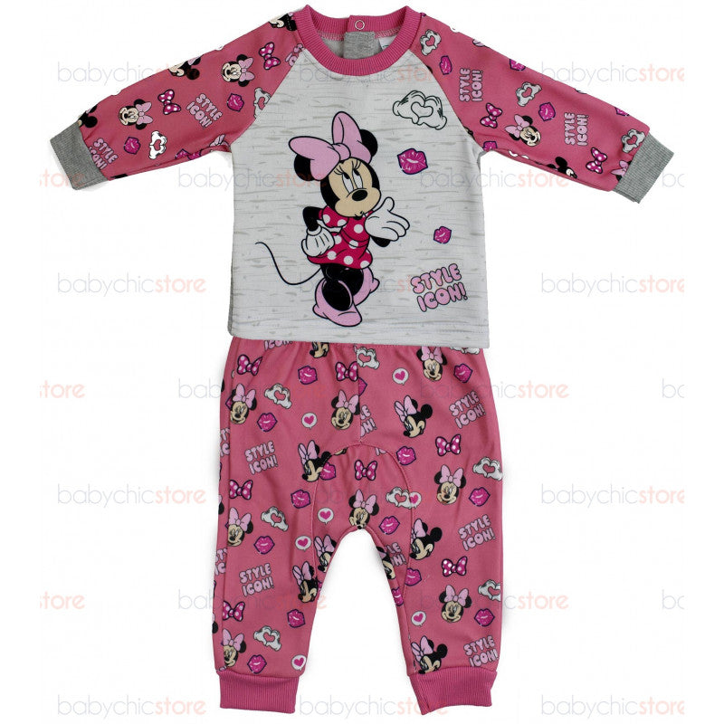 Disney Minnie Pink/Grey Baby Onesie - 3 Months