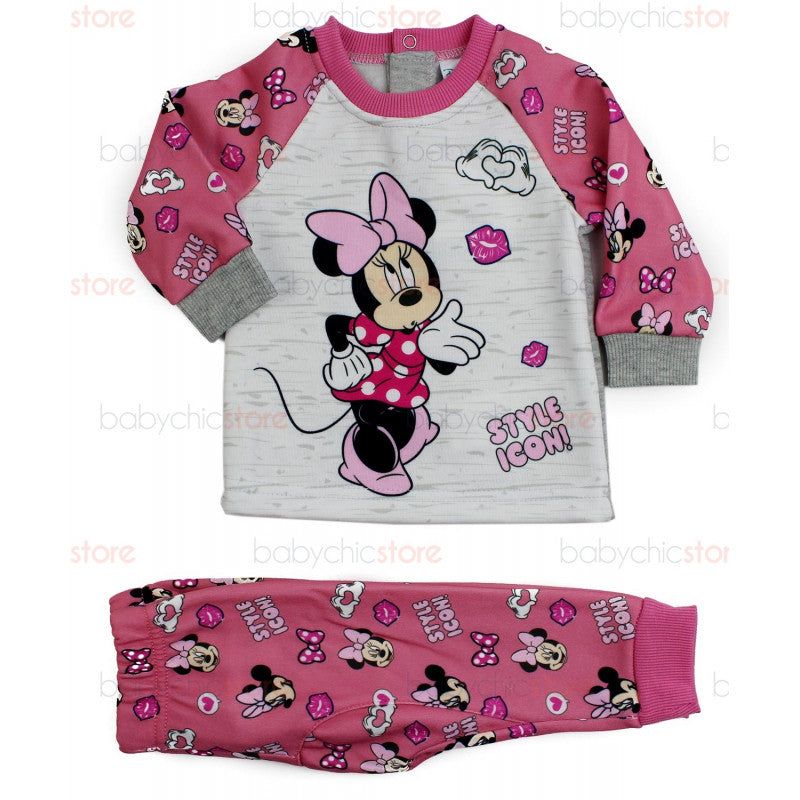 Disney Minnie Pink/Grey Baby Onesie - 3 Months