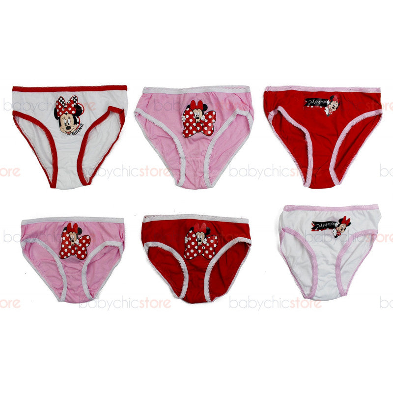 Minnie Mouse 6-Pack Briefs - 6-8 Years