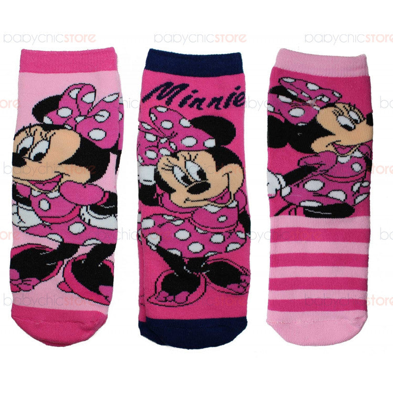 3 Pairs Non-Slip Minnie Socks