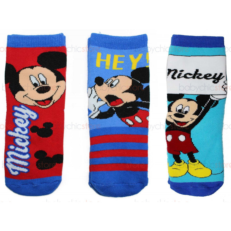 3 Paia Calzini Antiscivolo Mickey Mouse - 27/30