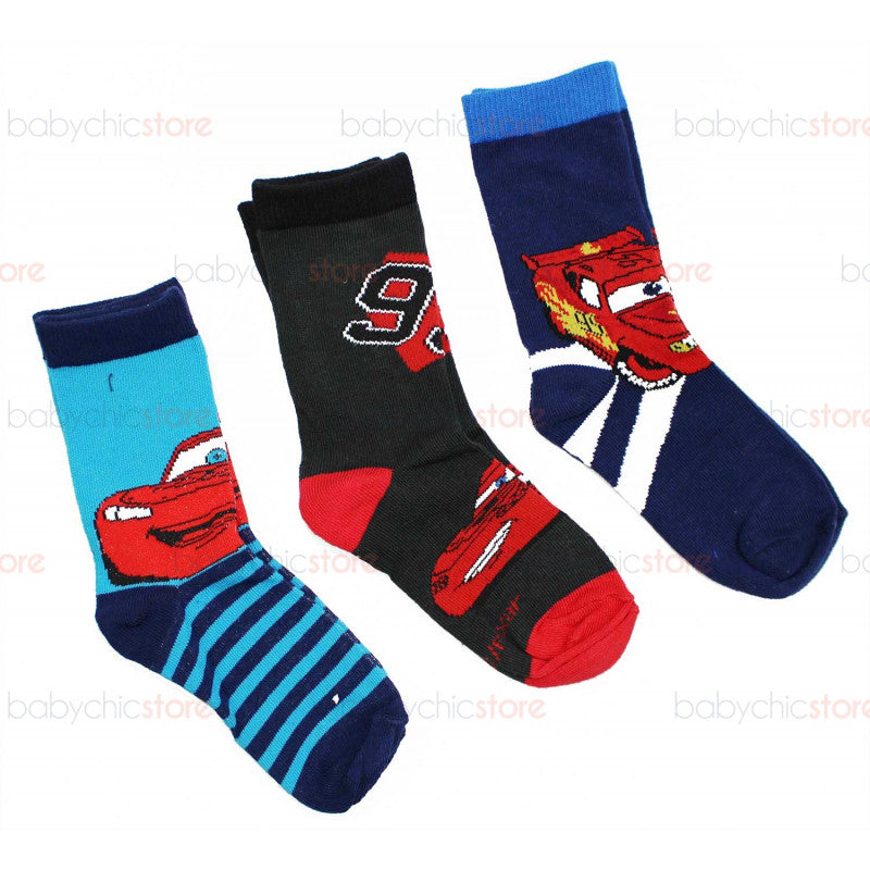 Set of 3 Pairs of Cars Socks - 27/30